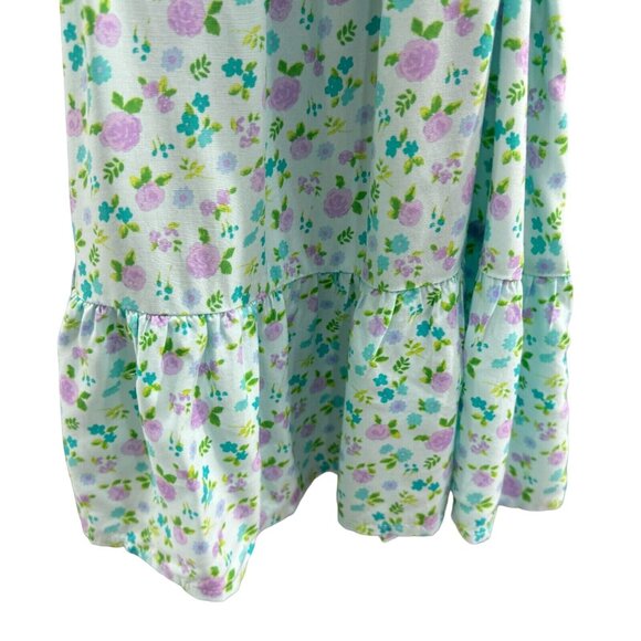 The Children's Place Girls Cold Shoulder Dress M (7/8)‎ Floral Belted Blue - Picture 7 of 10